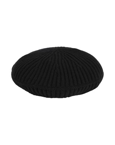 Ganni Knitted Wool Beanie Hat In Black