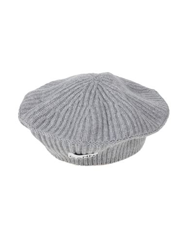 Ganni Woman Hat Grey Size Onesize Wool, Recycled Wool, Polyamide In Gray