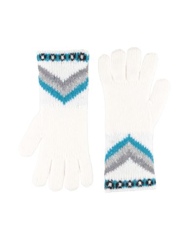 Shop Alanui Woman Gloves Ivory Size Onesize Wool In White