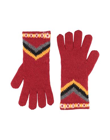 Shop Alanui Woman Gloves Brick Red Size Onesize Wool