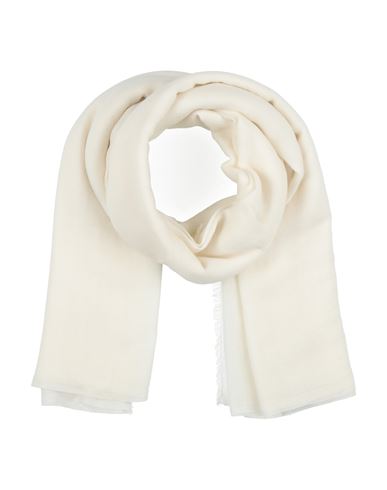 Shop Rochas Woman Scarf Ivory Size - Cashmere, Wool In White