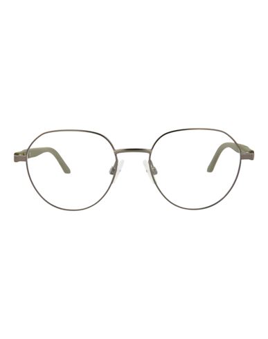 Shop Puma Round-frame Metal Optical Frames Man Eyeglass Frame Grey Size 53 Metal