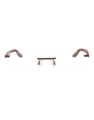 Shop Puma Square-frame Metal Optical Frames Man Eyeglass Frame Brown Size 53 Metal