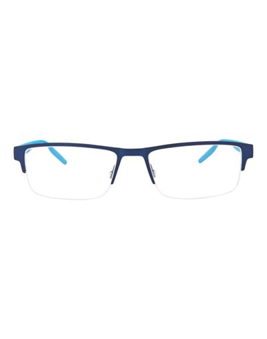 Shop Puma Square-frame Metal Optical Frames Man Eyeglass Frame Blue Size 56 Metal