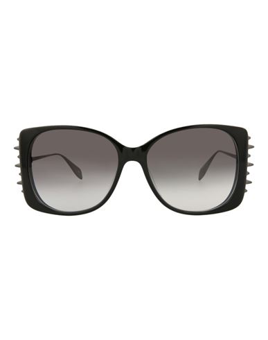 Shop Alexander Mcqueen Square-frame Acetate Sunglasses Woman Sunglasses Black Size 59 Acetate
