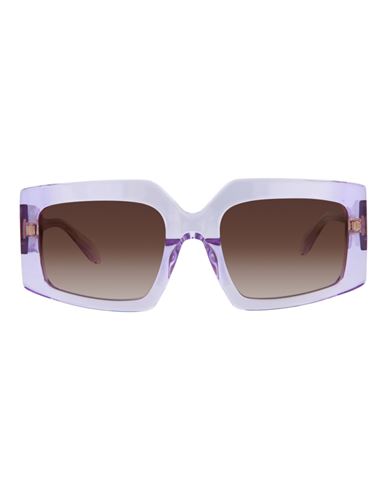 Shop Just Cavalli Square-frame Acetate Sunglasses Woman Sunglasses Purple Size 54 Acetate
