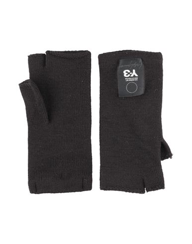 Shop Y-3 Woman Gloves Black Size Onesize Wool, Polyester, Elastane