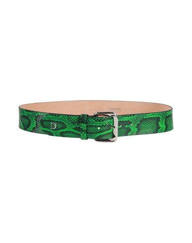 Shop Dsquared2 Woman Belt Green Size 34 Leather