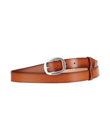 Shop Dsquared2 Woman Belt Tan Size 38 Leather In Brown