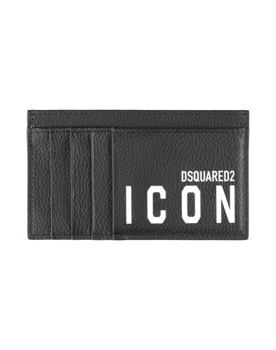 Dsquared2 Woman Document Holder Black Size - Leather