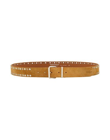 Shop Dsquared2 Man Belt Mustard Size 38 Leather In Yellow