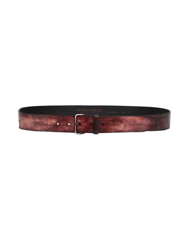 Dsquared2 Man Belt Cocoa Size 38 Leather In Brown
