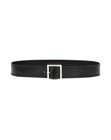 Shop Dsquared2 Man Belt Black Size 36 Leather