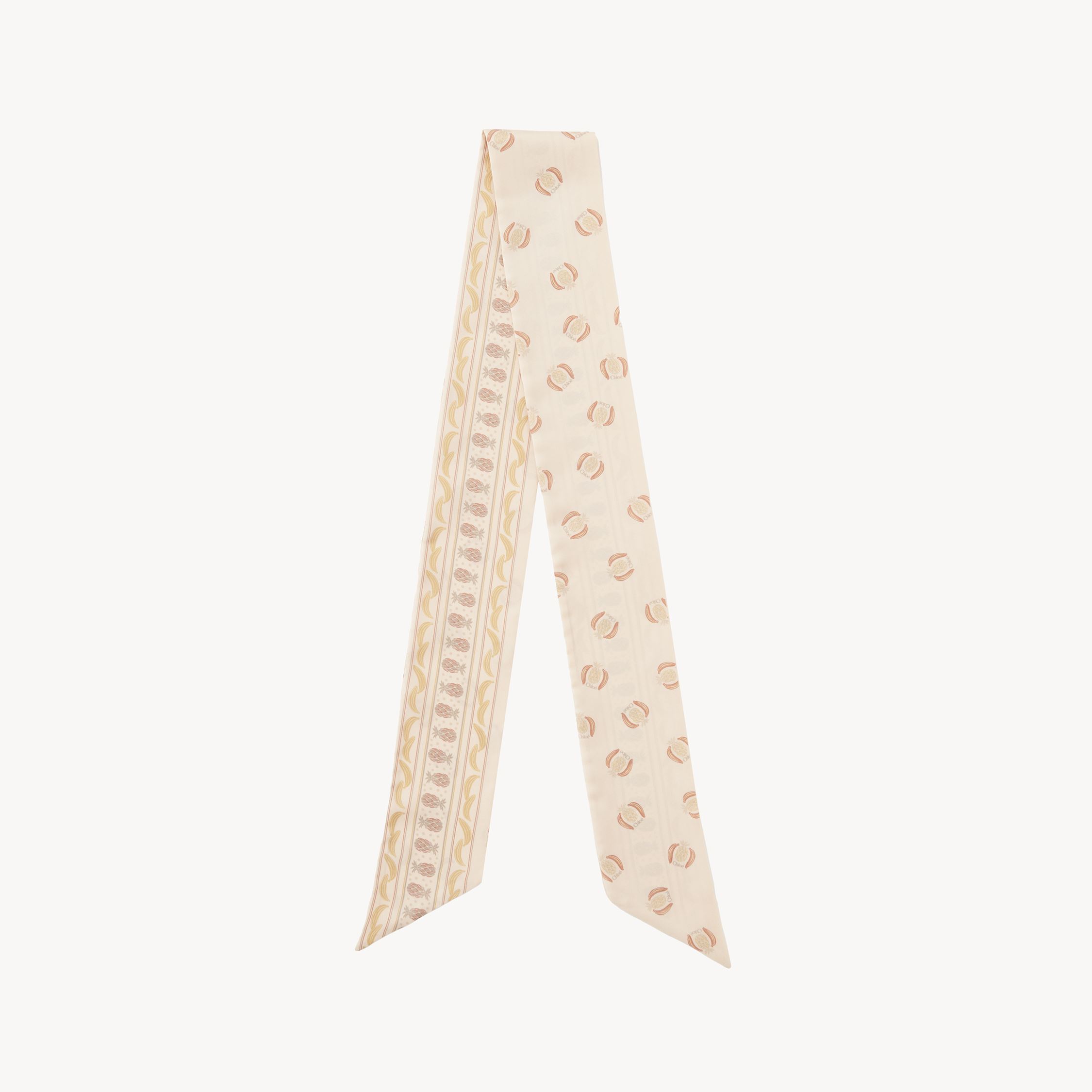 Shop Chloé Foulard Bandeau  Bananas En Soie Femme Orange Taille Onesize 100% Soie