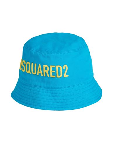 Shop Dsquared2 Man Hat Azure Size Onesize Cotton In Blue