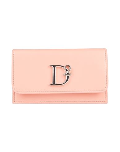 Dsquared2 Woman Document Holder Salmon Pink Size - Leather