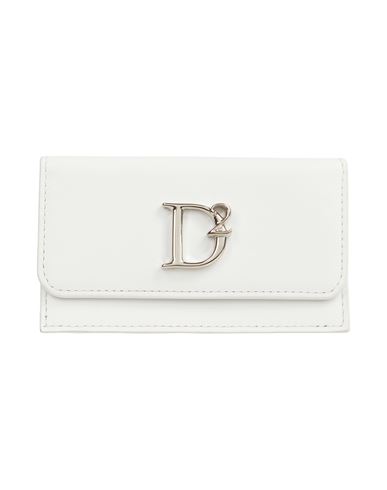 Shop Dsquared2 Woman Document Holder White Size - Leather