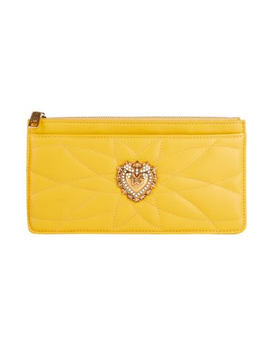 Dolce & Gabbana Woman Wallet Mustard Size - Leather In Yellow