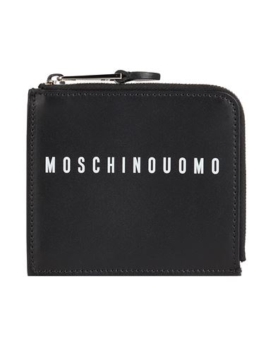 Moschino Man Coin Purse Black Size - Leather