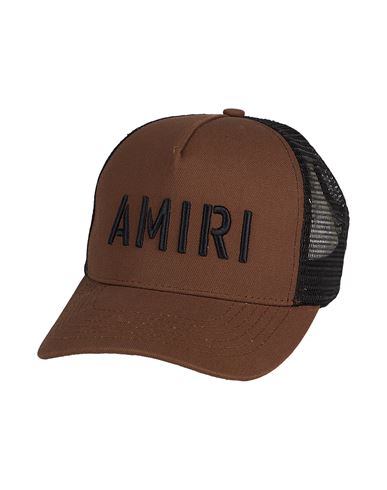 Shop Amiri Man Hat Brown Size 6 ⅞ Cotton, Polyester