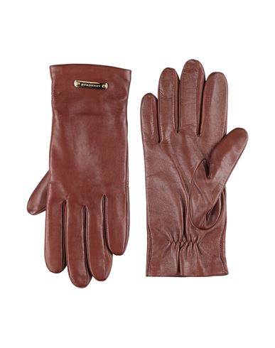 Burberry Woman Gloves Brown Size 7.5 Sheepskin