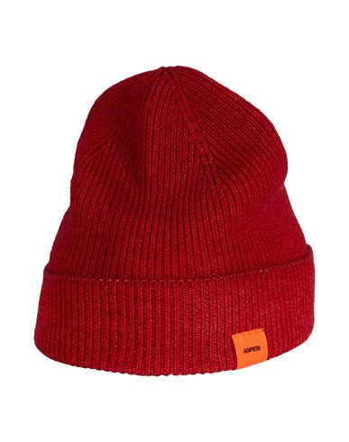 Shop Aspesi Man Hat Brick Red Size Onesize Wool