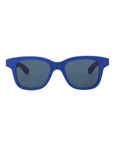 Shop Alexander Mcqueen Square-frame Acetate Sunglasses Man Sunglasses Blue Size 48 Acetate