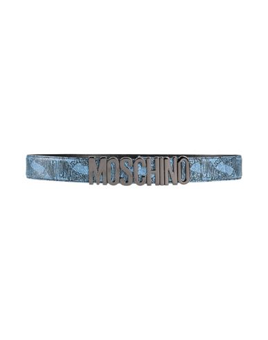 Shop Moschino Man Belt Blue Size 32 Leather