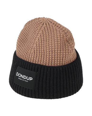 Shop Dondup Man Hat Light Brown Size Onesize Wool In Beige