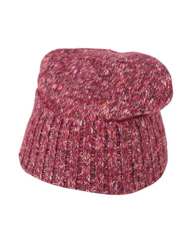 Shop Kangra Man Hat Garnet Size Onesize Cotton, Alpaca Wool, Polyamide, Polyester In Red