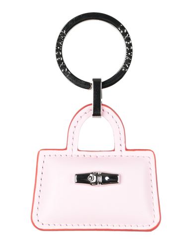 Shop Longchamp Woman Key Ring Light Pink Size - Leather