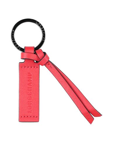 Longchamp Woman Key Ring Red Size - Leather In Black
