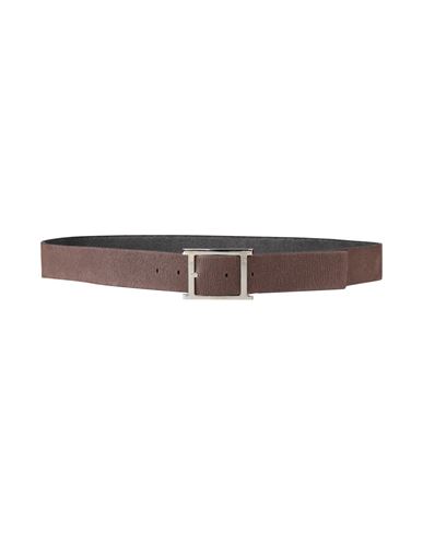 Orciani Man Belt Dark Brown Size 39.5 Leather