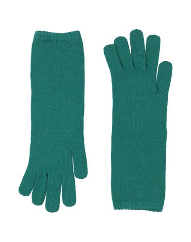 Shop Kangra Woman Gloves Emerald Green Size Onesize Alpaca Wool, Polyamide, Wool