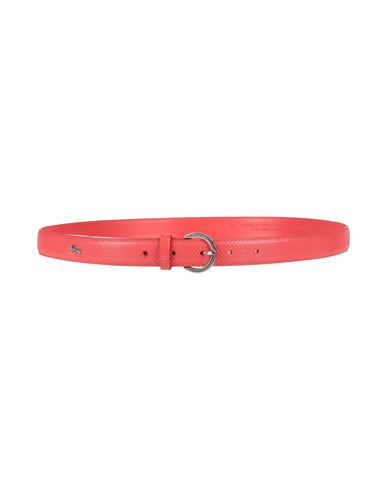 Lacoste Woman Belt Red Size 36 Cow Leather
