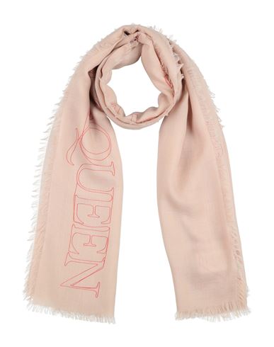 Shop Alexander Mcqueen Woman Scarf Blush Size - Cashmere In Pink