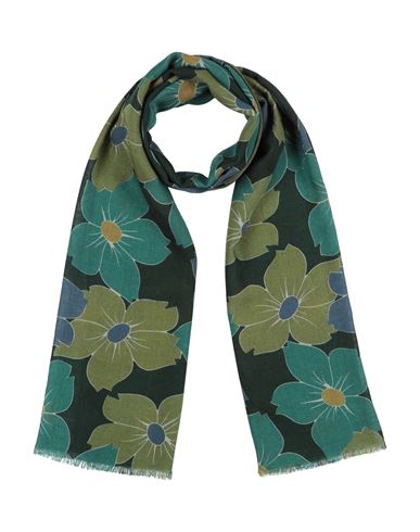 Shop Rosi Collection Woman Scarf Military Green Size - Wool, Silk