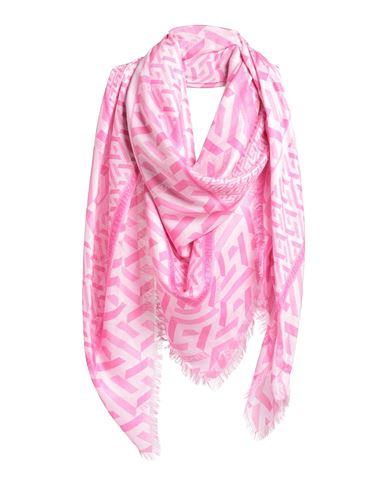 Shop Versace Woman Scarf Pink Size - Modal, Silk