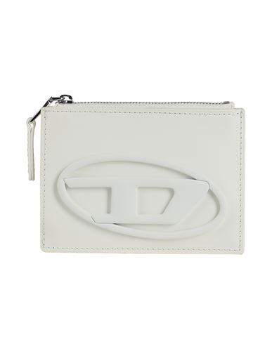 Diesel 1dr Card Holder I Woman Cardholder Off White Size - Cow Leather
