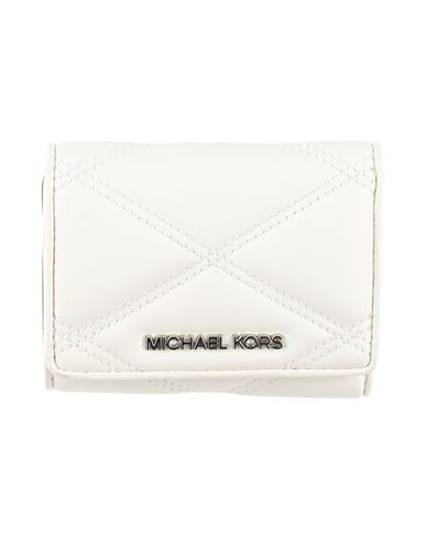 Shop Michael Michael Kors Woman Wallet White Size - Textile Fibers