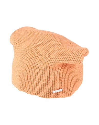 Dsquared2 Man Hat Apricot Size Onesize Cotton, Wool In Orange