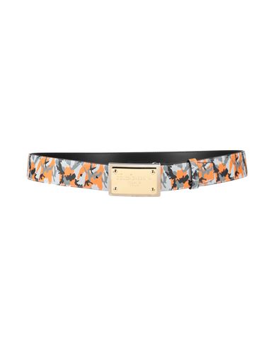 Dolce & Gabbana Man Belt Orange Size 39.5 Calfskin