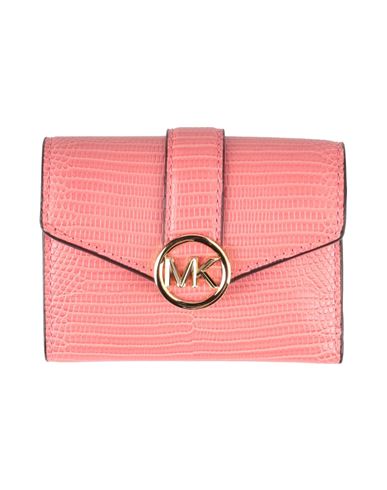 Michael Michael Kors Woman Wallet Salmon Pink Size - Leather