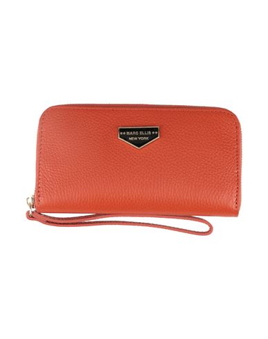 Shop Marc Ellis Woman Wallet Orange Size - Leather