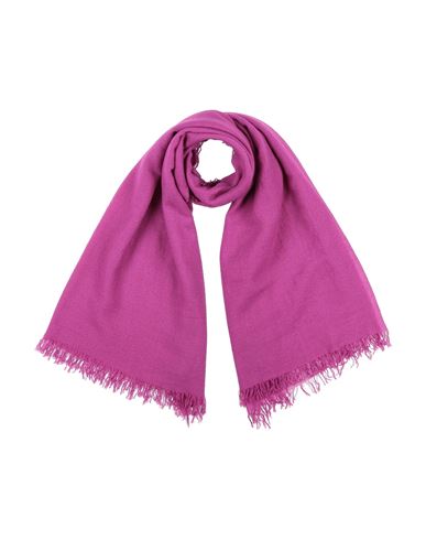 Faliero Sarti Woman Scarf Magenta Size - Virgin Wool, Silk In Purple