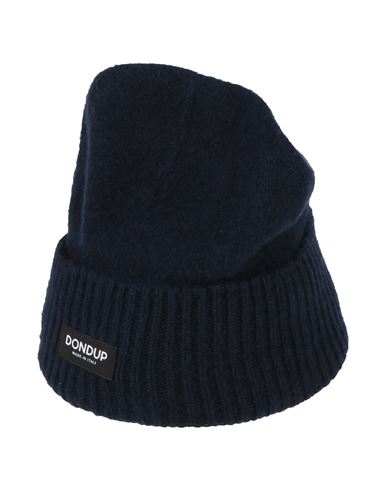 Shop Dondup Man Hat Midnight Blue Size Onesize Cashmere, Wool