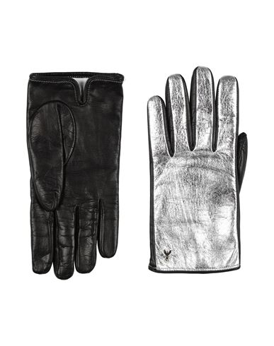 Shop Patrizia Pepe Woman Gloves Silver Size 8.5 Lambskin