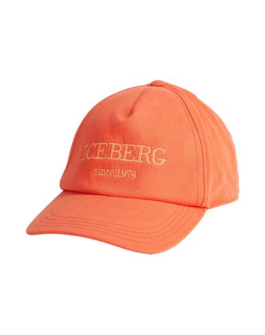 Iceberg Man Hat Orange Size Onesize Cotton, Polyester In Orange