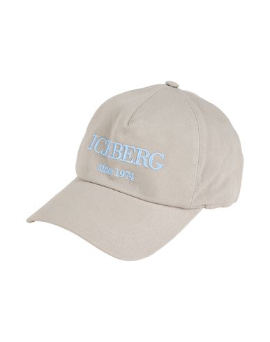 Iceberg Man Hat Grey Size Onesize Cotton, Polyester In White