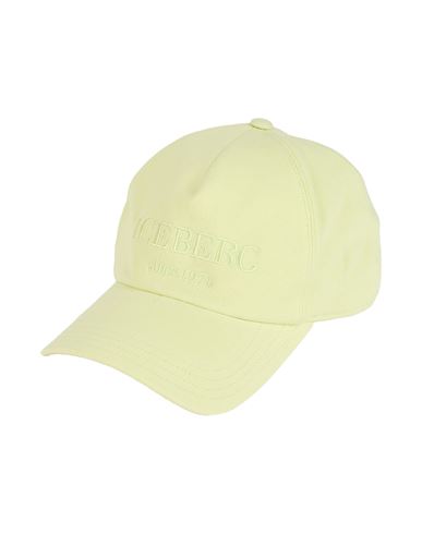 Iceberg Man Hat Lime Green Size Onesize Cotton, Polyester In Green